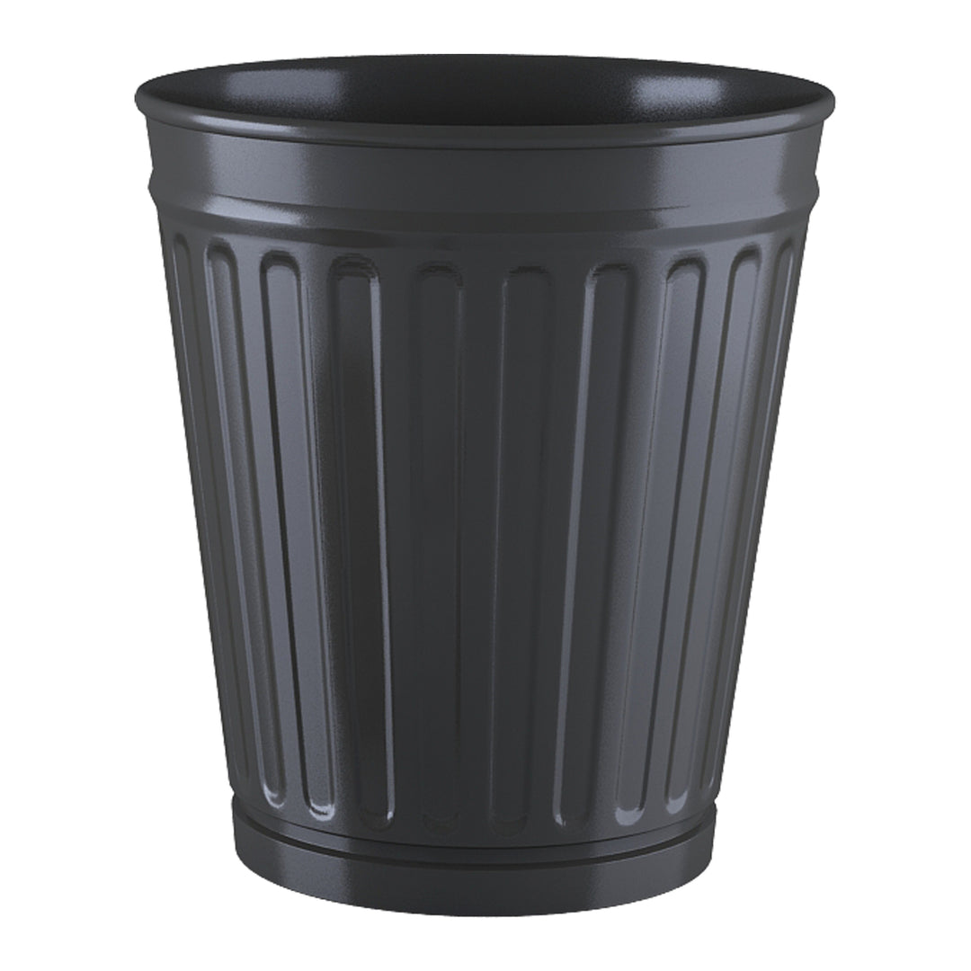 Stainless Steel Bathroom Waste Basket, 10.25" x 10.25" x 10.75", Black Powder-Coated Finish, Modern Rust-Resistant Trash Can for Bathroom, Bedroom, Office & Vanity