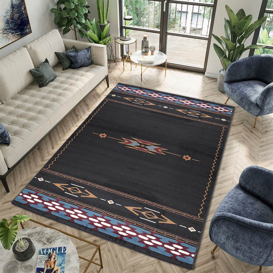 Great West Southwestern Area Rug | Geometric Tribal Design | Polypropylene | Indoor Accent Rug