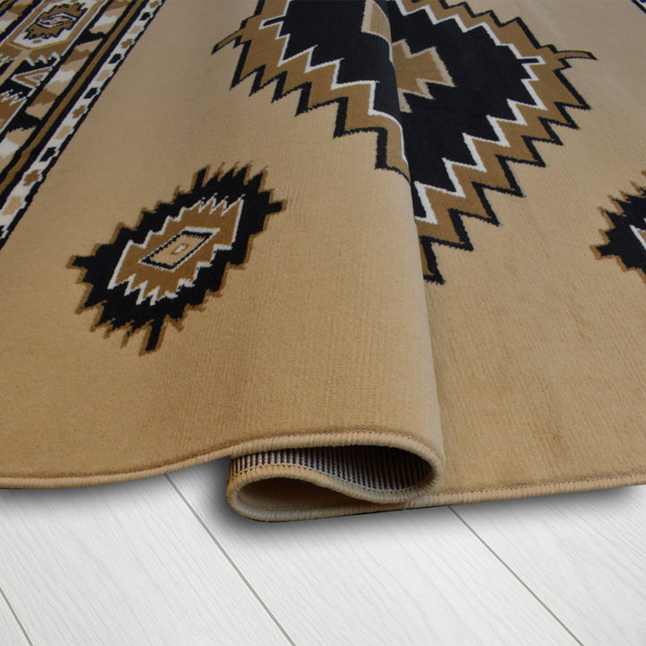 Great West Southwestern Area Rug | Tribal Diamond Geometric Design |  Polypropylene | Indoor Accent Rug