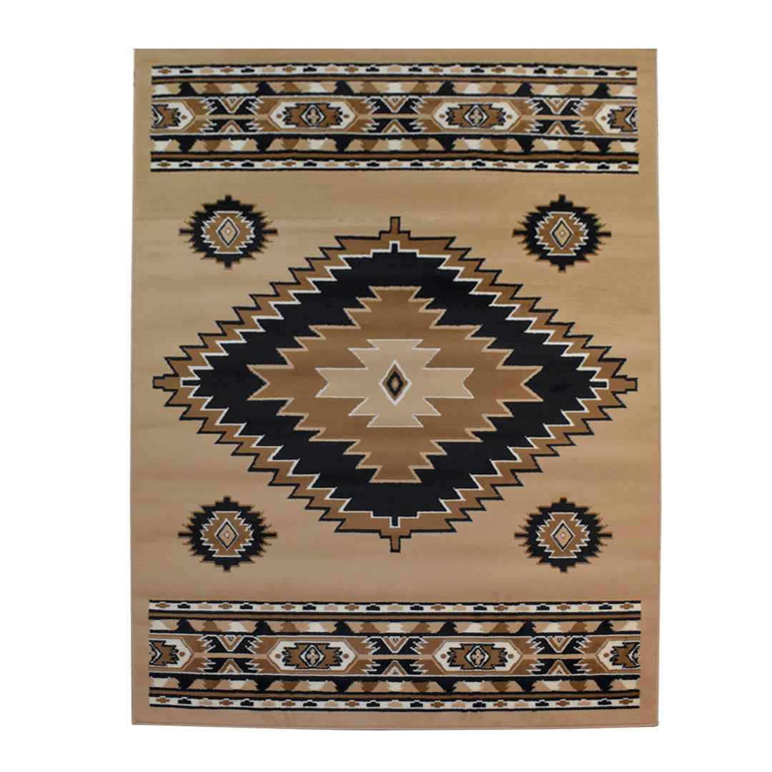 Great West Southwestern Area Rug | Tribal Diamond Geometric Design |  Polypropylene | Indoor Accent Rug