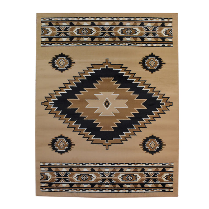 Great West Southwestern Area Rug | Tribal Diamond Geometric Design |  Polypropylene | Indoor Accent Rug