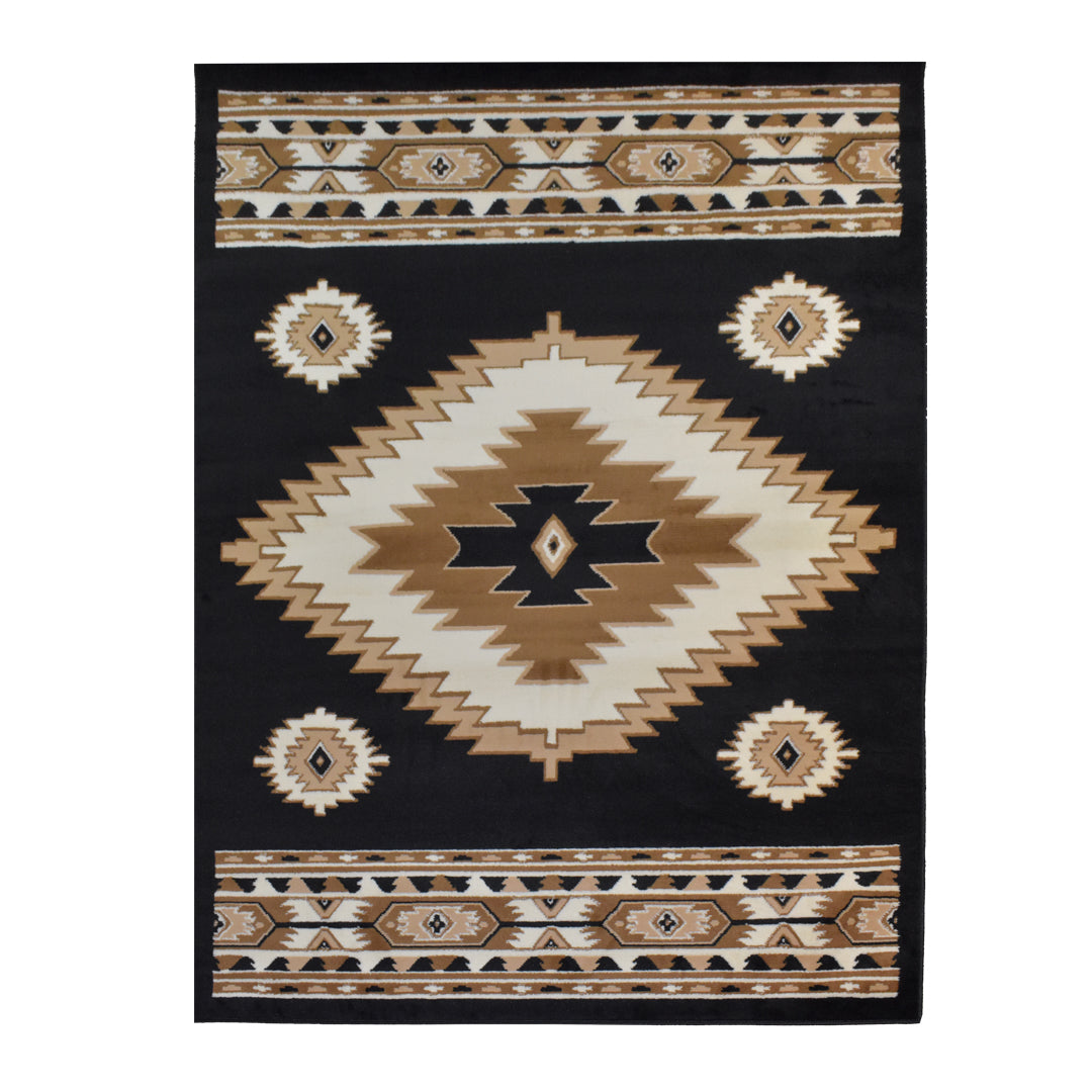 Great West Southwestern Area Rug | Tribal Diamond Geometric Design |  Polypropylene | Indoor Accent Rug