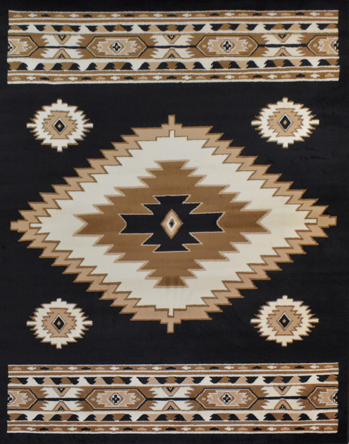 Great West Southwestern Area Rug | Tribal Diamond Geometric Design |  Polypropylene | Indoor Accent Rug