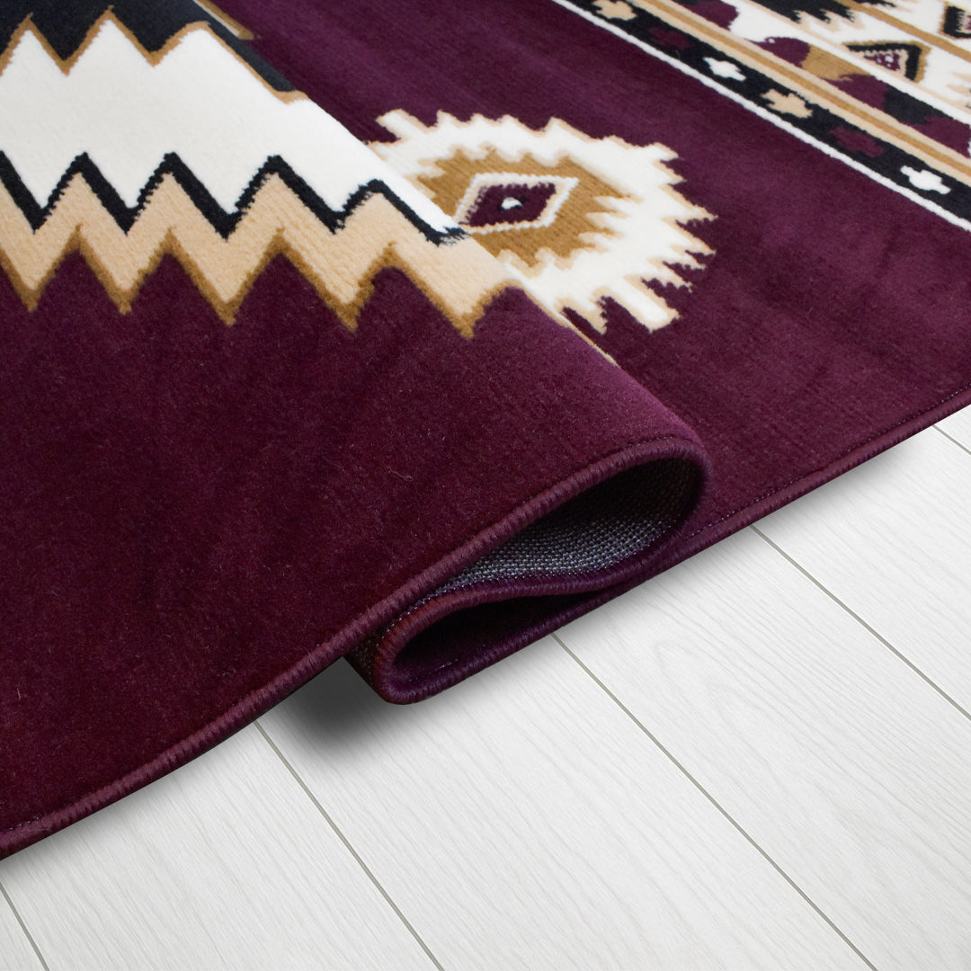 Great West Southwestern Area Rug | Tribal Diamond Geometric Design |  Polypropylene | Indoor Accent Rug