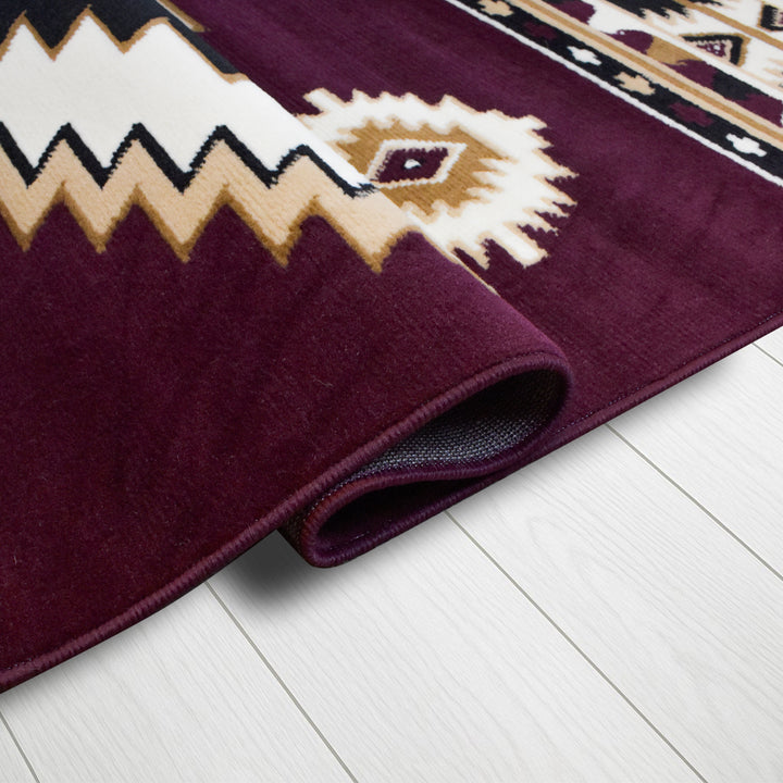 Great West Southwestern Area Rug | Tribal Diamond Geometric Design |  Polypropylene | Indoor Accent Rug