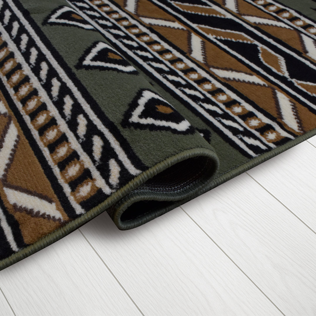 Great West Southwestern Area Rug | Tribal Geometric Stripe Design | Polypropylene | Indoor Accent Rug
