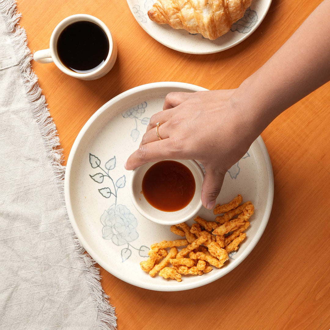 Chip and Dip Bowl | Handcrafted Ceramic Chip & Dip Bowl