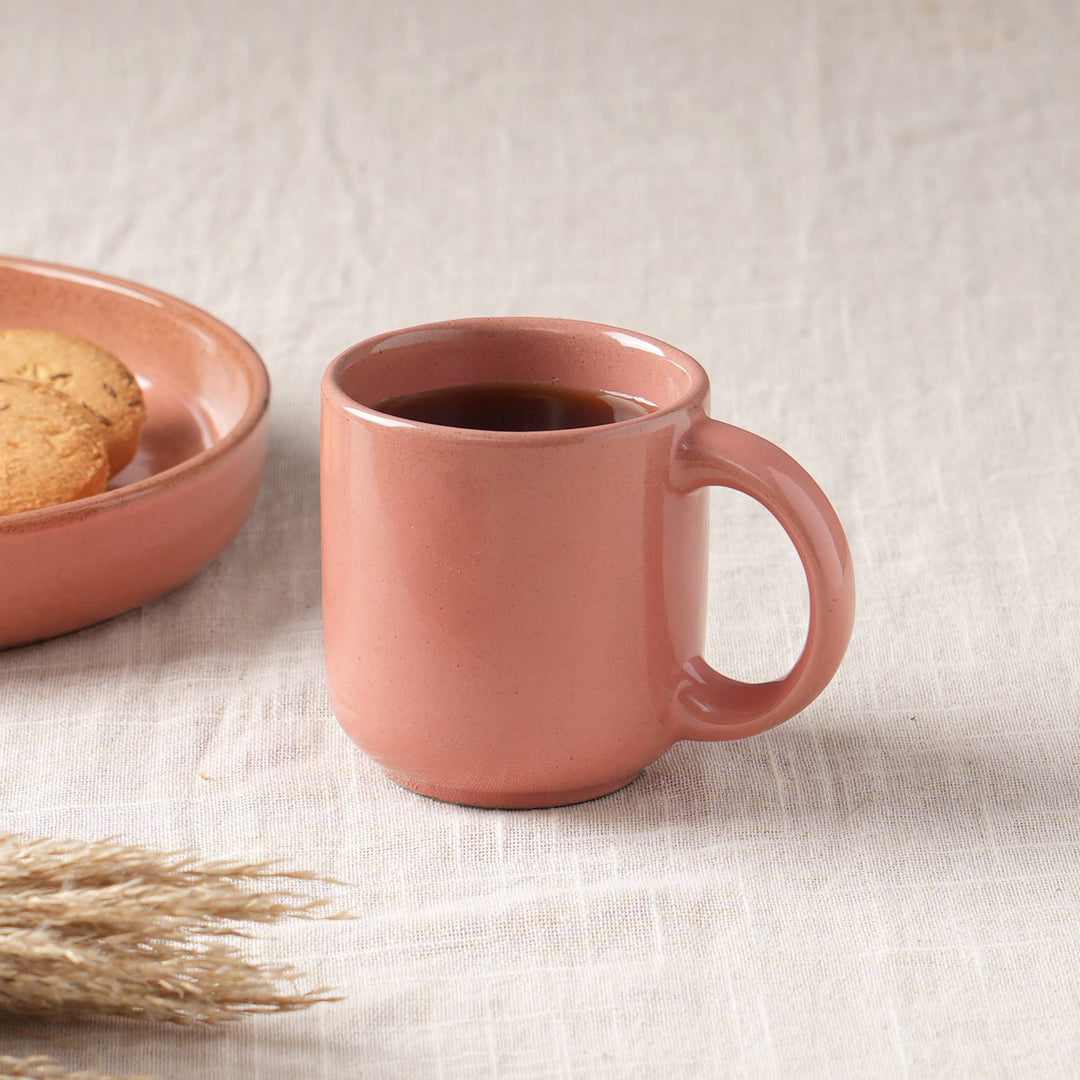 Mug | 8.5 OZ Ceramic Peach Coffee Mug