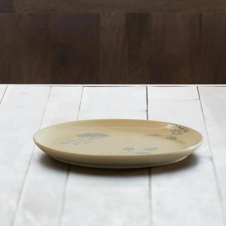 Dinner Plate | Egg Shell Round Ceramic Plate | 9.8"