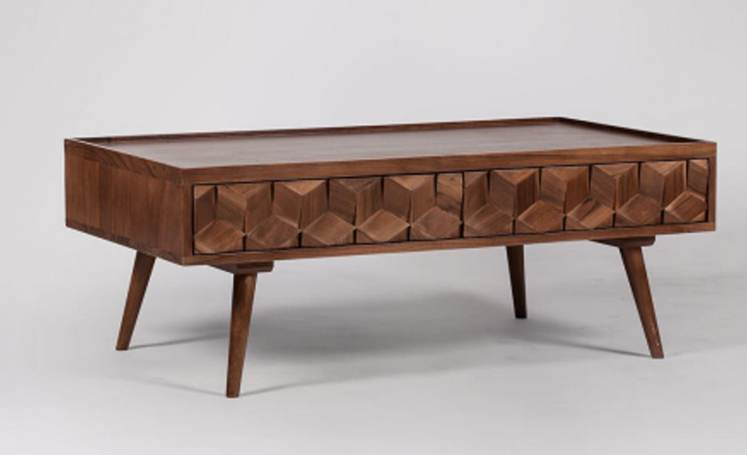 Wood Coffee Table | Acacia Wood | Handmade Table | 51x20x18"