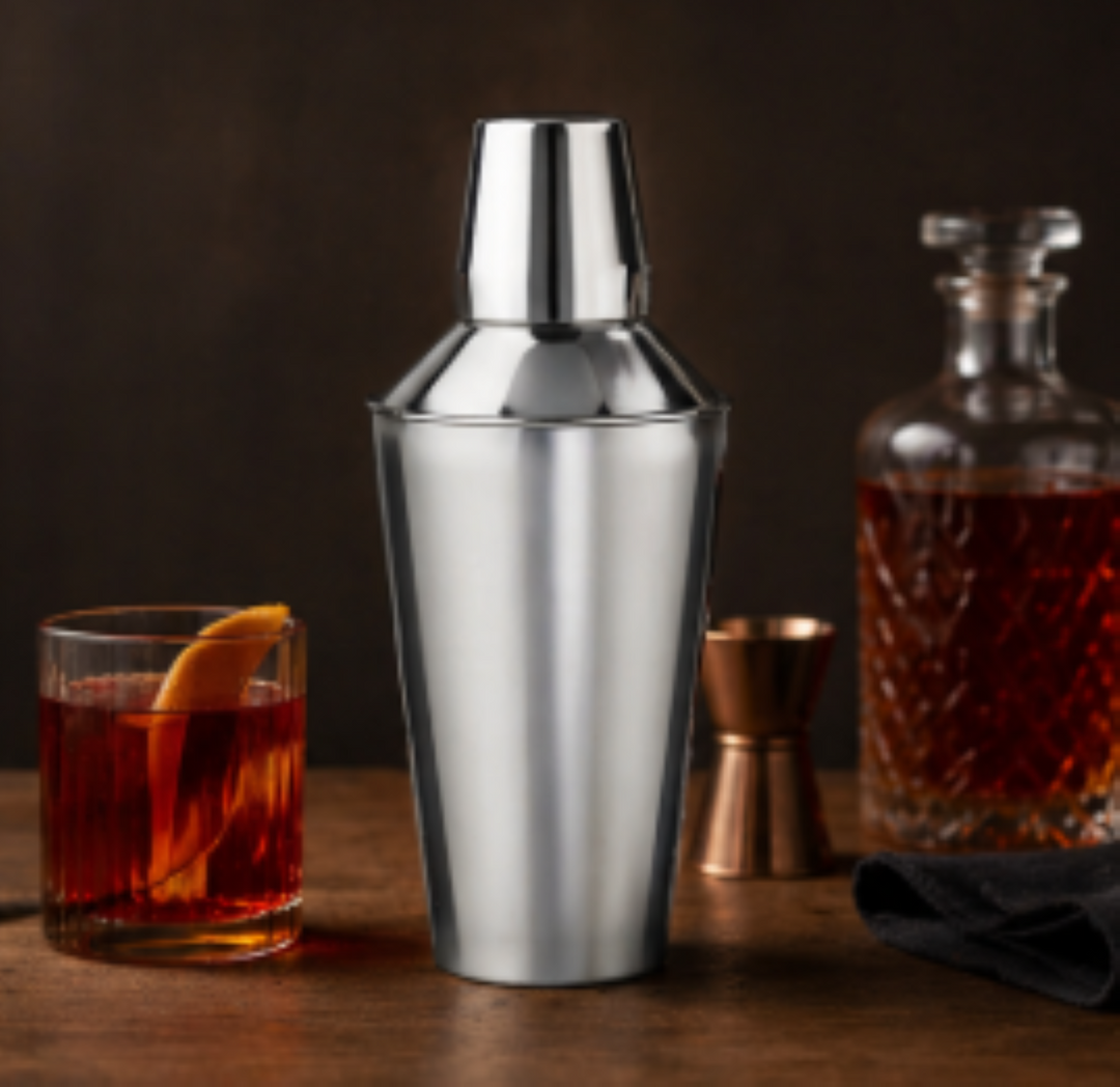 Stainless Steel Cocktail Shaker | Shiny Mirror Finish |  28 oz Bar Tool