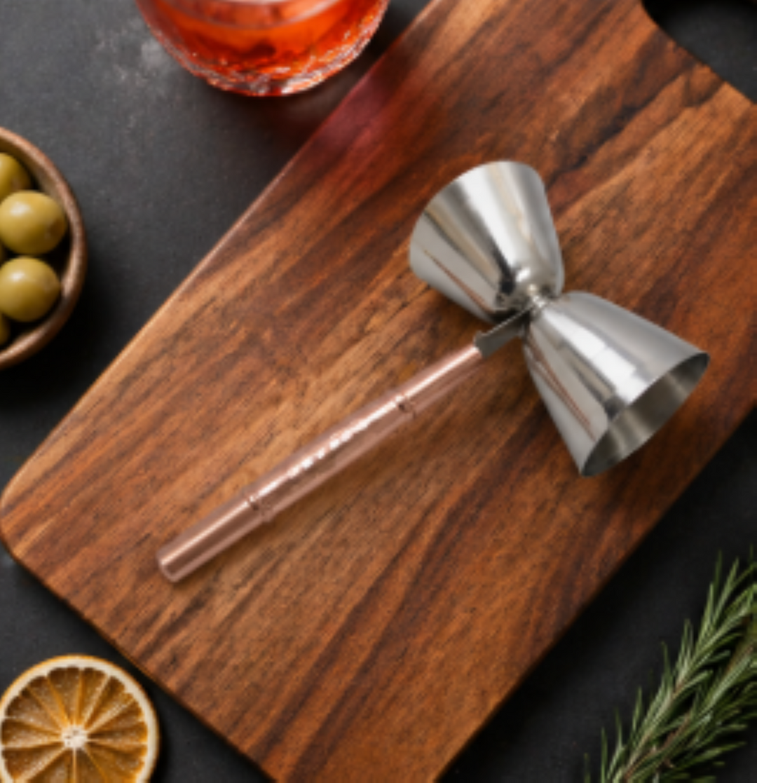 Jigger | Copper finish  Stainless Steel | 3x1x7" | Cocktail Measure | Bar Tool