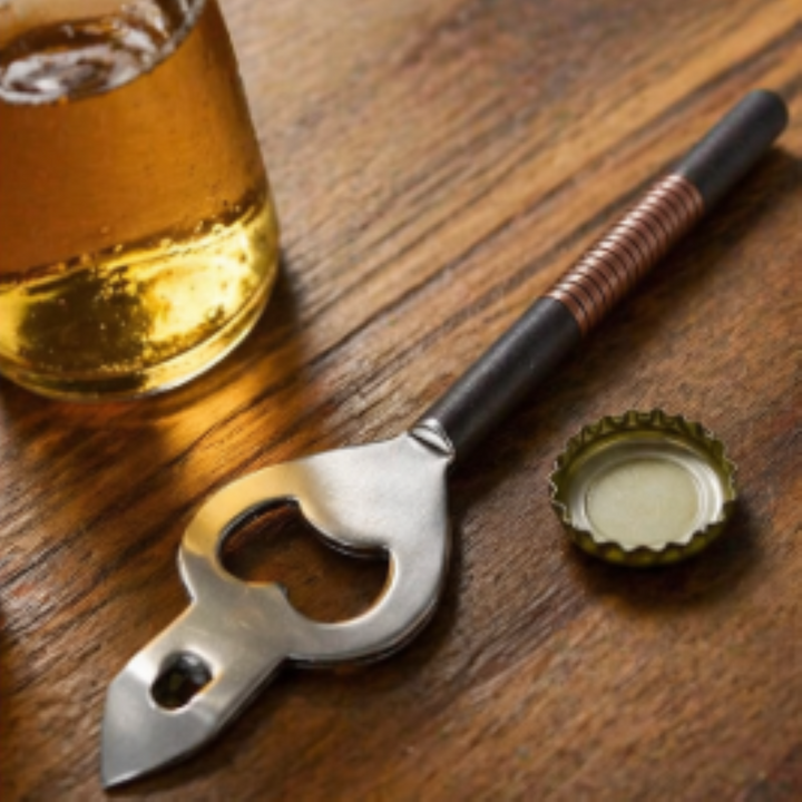 Stainless Steel Bottle Opener | Two Tone Finish | Bar Tool