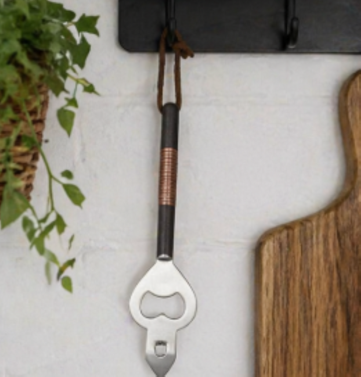 Stainless Steel Bottle Opener | Two Tone Finish | Bar Tool