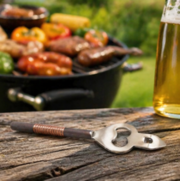 Stainless Steel Bottle Opener | Two Tone Finish | Bar Tool