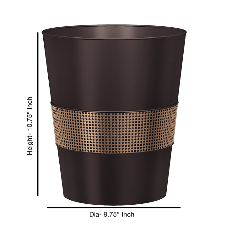 Stainless Steel Home Waste Bin 7 Qt | Modern Bathroom Trash Can | Oil Rubbed Bronze & Copper