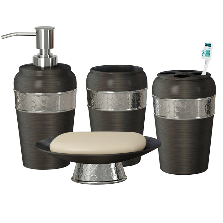 Stainless Steel Liquid Soap Dispenser Pump Bottle | Bathroom Vanity & Kitchen Sink,Holds Soap,Lotion & Sanitizer | Orb