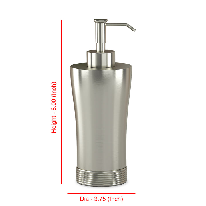 Metal  Liquid Soap Dispenser Pump Bottle | Bathroom Vanity & Kitchen Sink,Holds Soap,Lotion & Sanitizer | Pewter