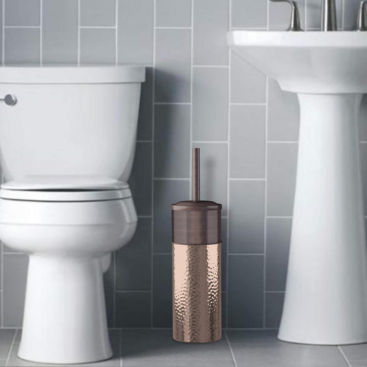 Stainless Steel Toilet Brush Holder for Bathroom | Copper Finish