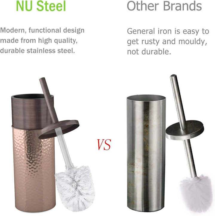 Stainless Steel Toilet Brush Holder for Bathroom | Copper Finish