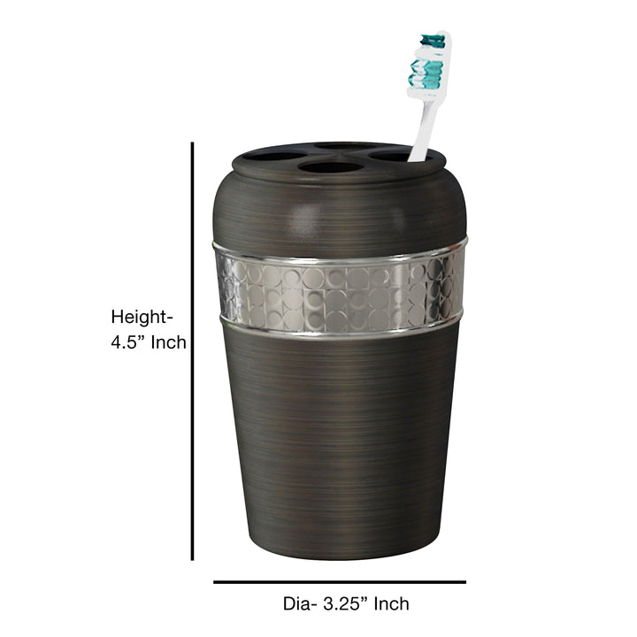 Metal Toothbrush Holder | Compact Multi-Slot Holder for Toothbrushes,Razors & Makeup Accessories | Orb