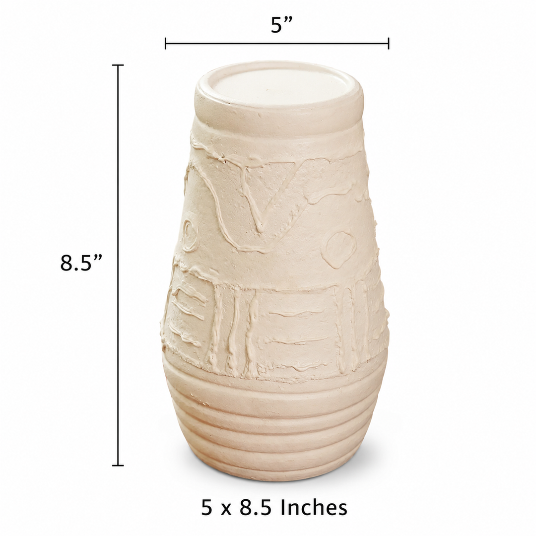 Terracotta Candle Holder | Organic Pattern Rustic Candle Stand (5.5” / 8.5”)