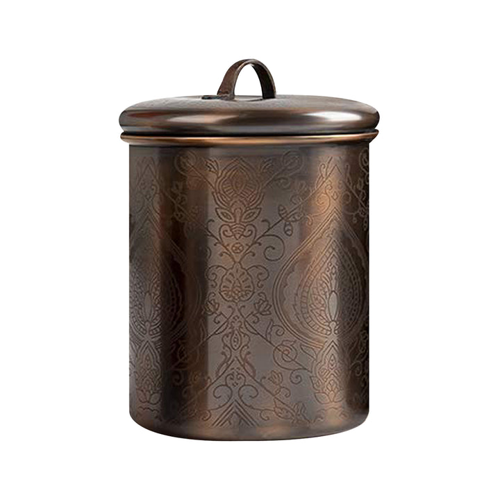 Etached Stainless Steel Canister with Rubber Seal Lid | Antique Copper Finish |  Beautiful Food Storage Container for Kitchen Counter, Tea, Sugar, Coffee, Caddy, Flour Canister