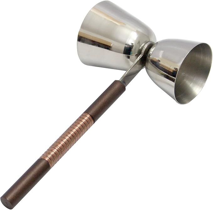 Stainless Steel Jigger | Oil Rubbed Bronze & Copper  Finish | 3x1x7" | Cocktail Measure | Bar Tool