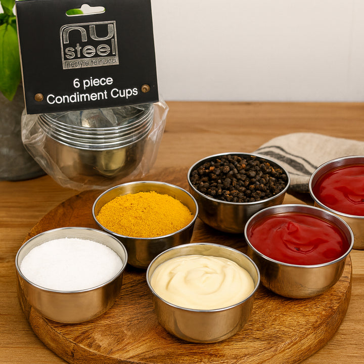 Stainless Steel Condiment Cup Set of 6