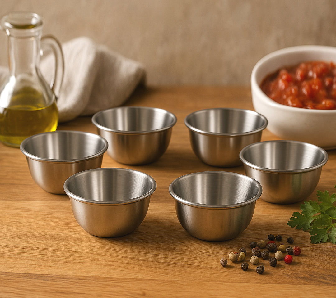 Stainless Steel Condiment Cup Set of 6