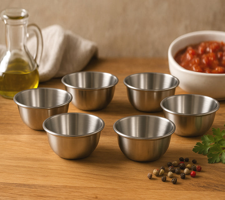 Stainless Steel Condiment Cup Set of 6