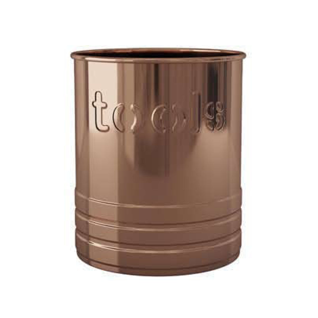 Utensils Holder "Tools" Embossed 2 Qt Copper Finish