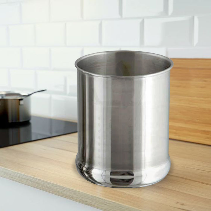 Utensils Holder Bulged, Mirror, 6'' H X 5'' W X 5'' D