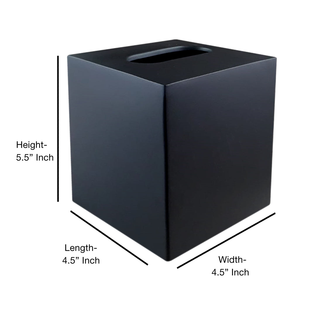 Tissue Box Holder | Stainless Steel Square Facial Tissue Box Cover | 4.7" x 4.7" x 5.7"