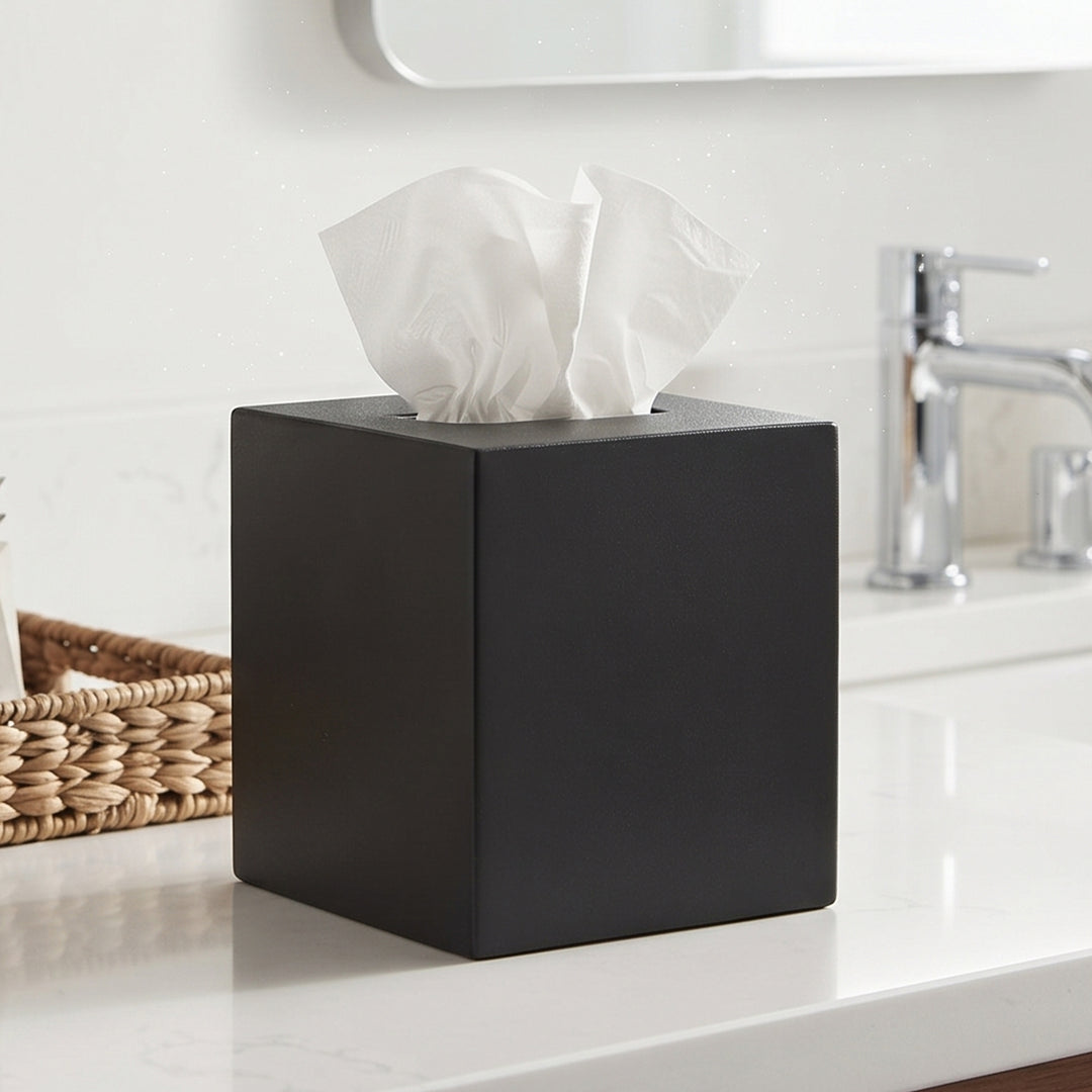 Tissue Box Holder | Stainless Steel Square Facial Tissue Box Cover | 4.7" x 4.7" x 5.7"