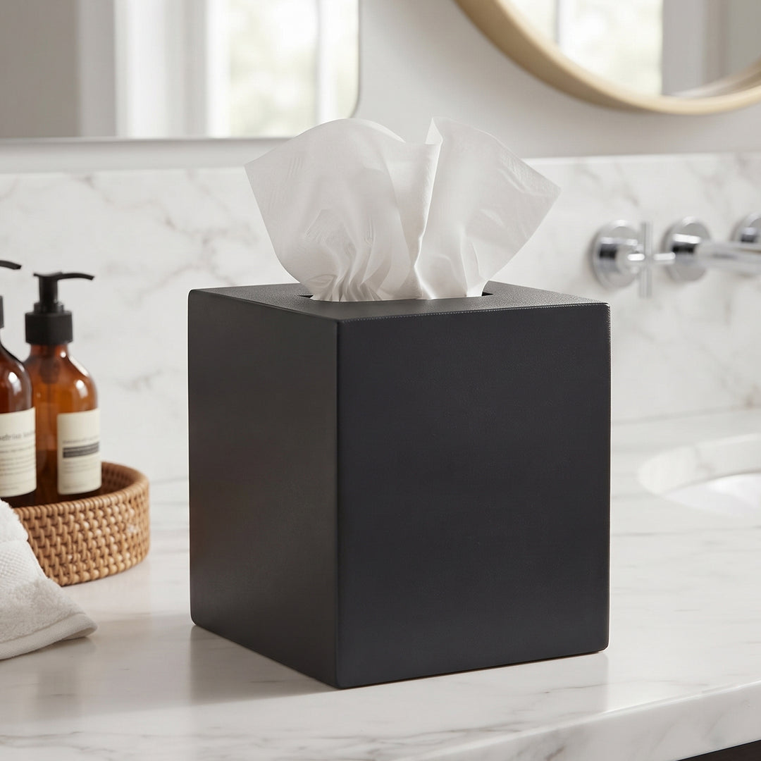 Tissue Box Holder | Stainless Steel Square Facial Tissue Box Cover | 4.7" x 4.7" x 5.7"