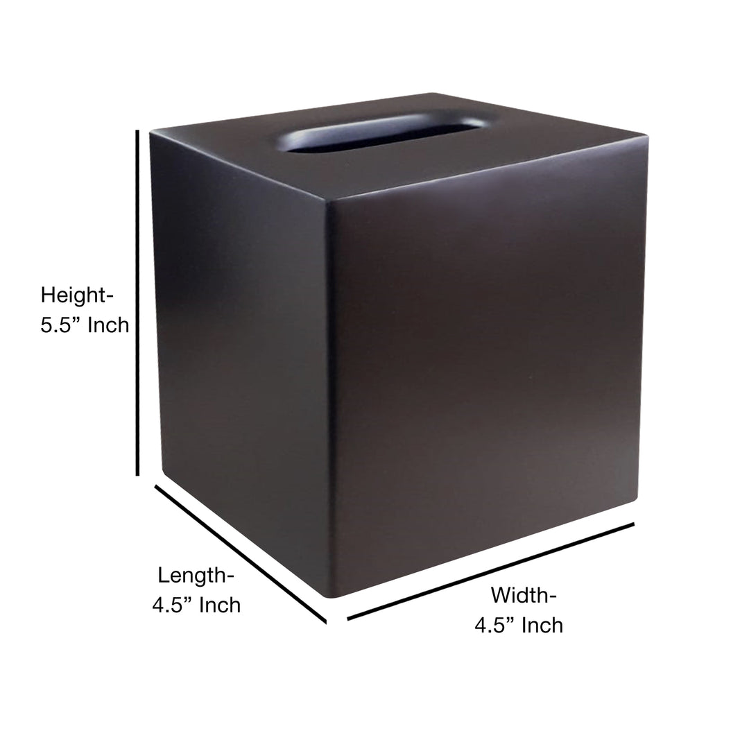 Tissue Box Holder | Stainless Steel Square Facial Tissue Box Cover | 4.7" x 4.7" x 5.7"