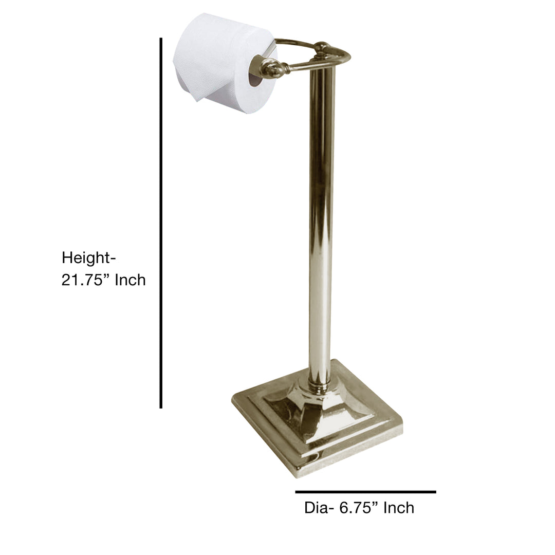 Freestanding Toilet Paper Roll Holder Stand | Decorative Bathroom Tissue Storage for Modern Vanity, Powder Room & Guest Bath