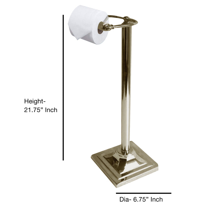 Freestanding Toilet Paper Roll Holder Stand | Decorative Bathroom Tissue Storage for Modern Vanity, Powder Room & Guest Bath
