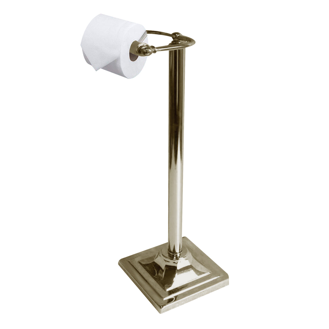 Freestanding Toilet Paper Roll Holder Stand | Decorative Bathroom Tissue Storage for Modern Vanity, Powder Room & Guest Bath