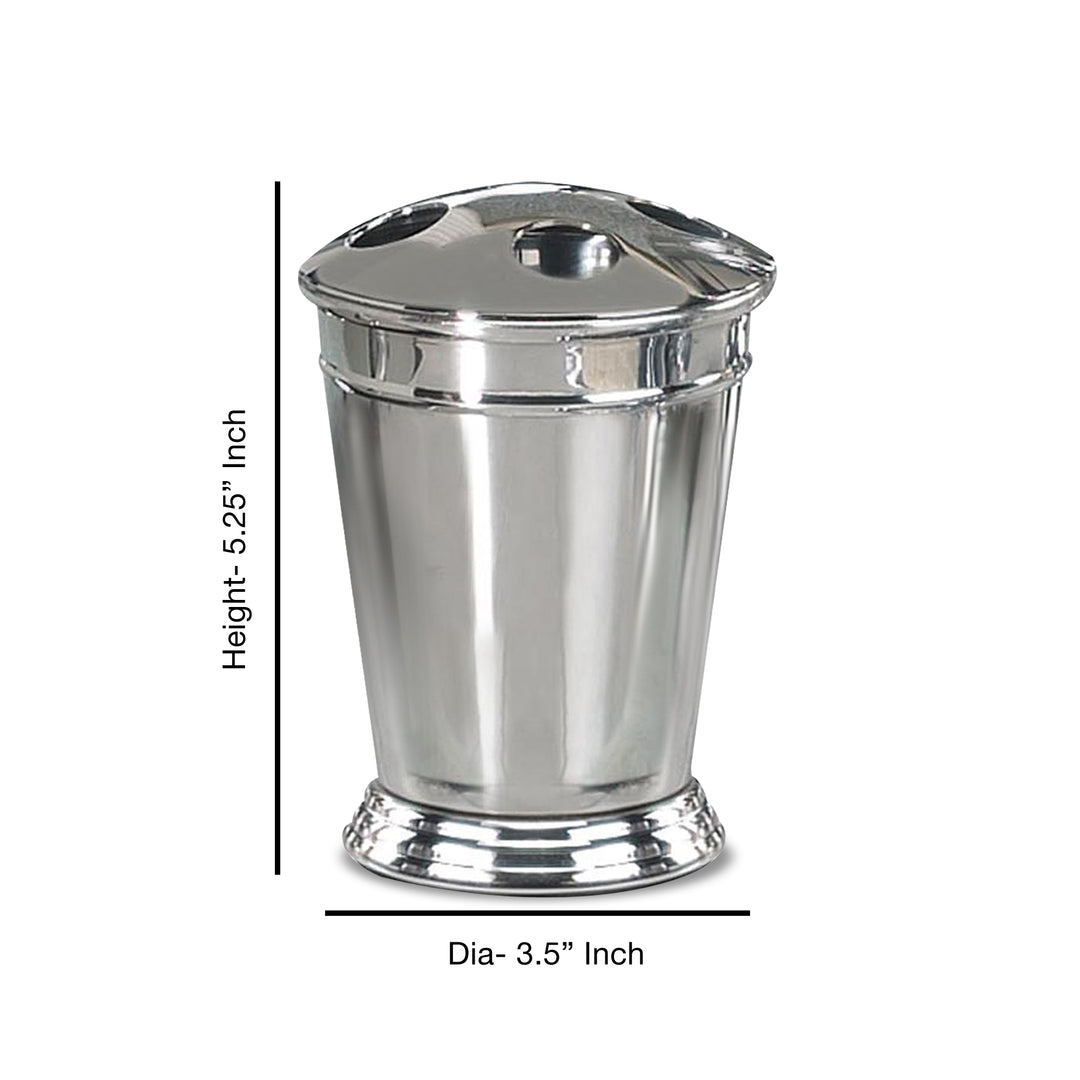 Stainless Steel Toothbrushes Holder, Razors, Makeup Brushes for bathrooms Storage, Bath Collection, Bathroom Vanity Countertops | Chrome Finish