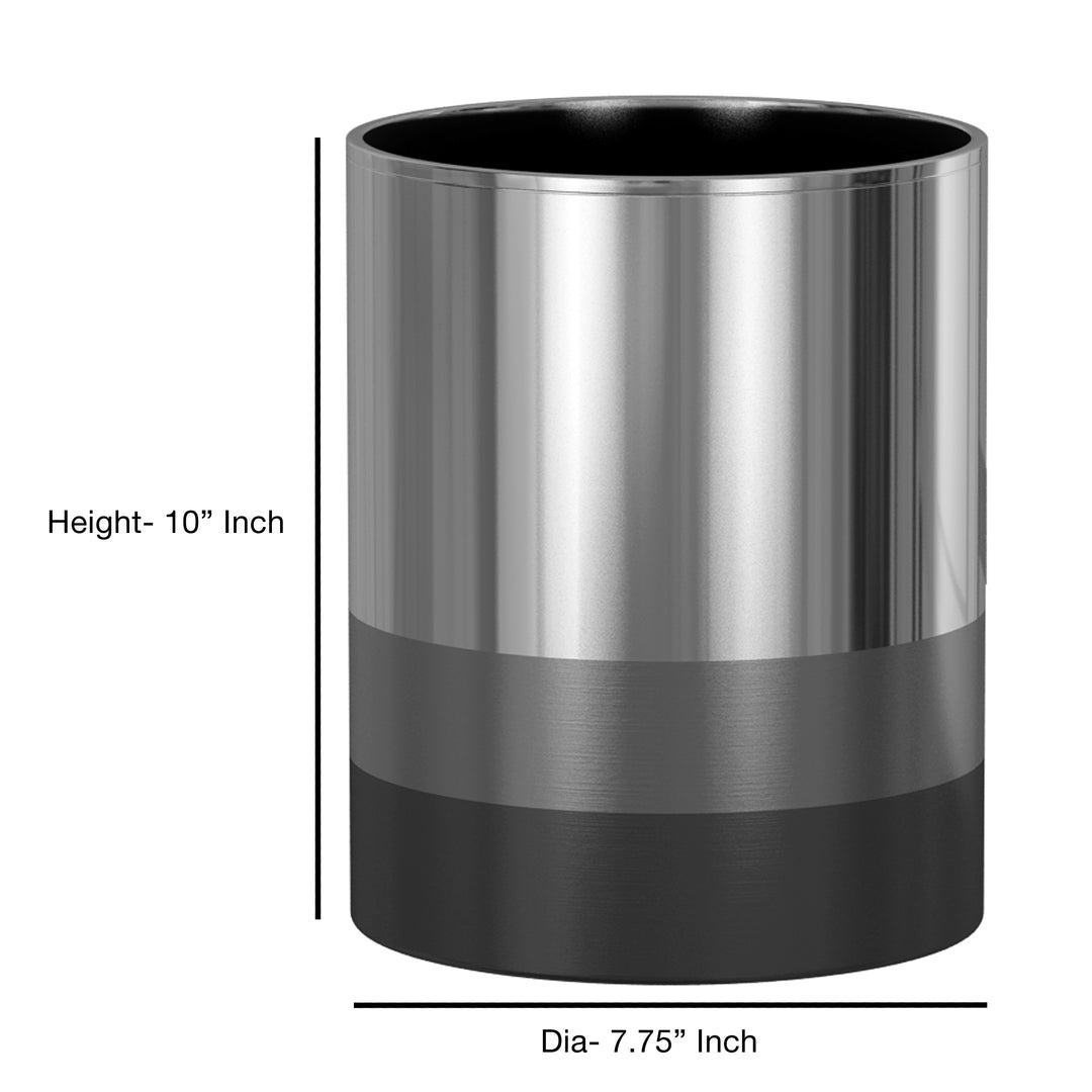 Triune 3-Tone Stainless Steel Wastebasket