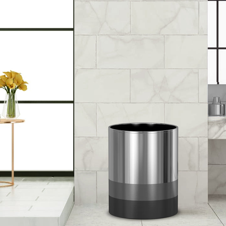 Triune 3-Tone Stainless Steel Wastebasket