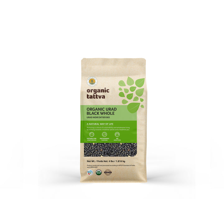 Organic Urad Black Whole 4 lbs Pack of 6