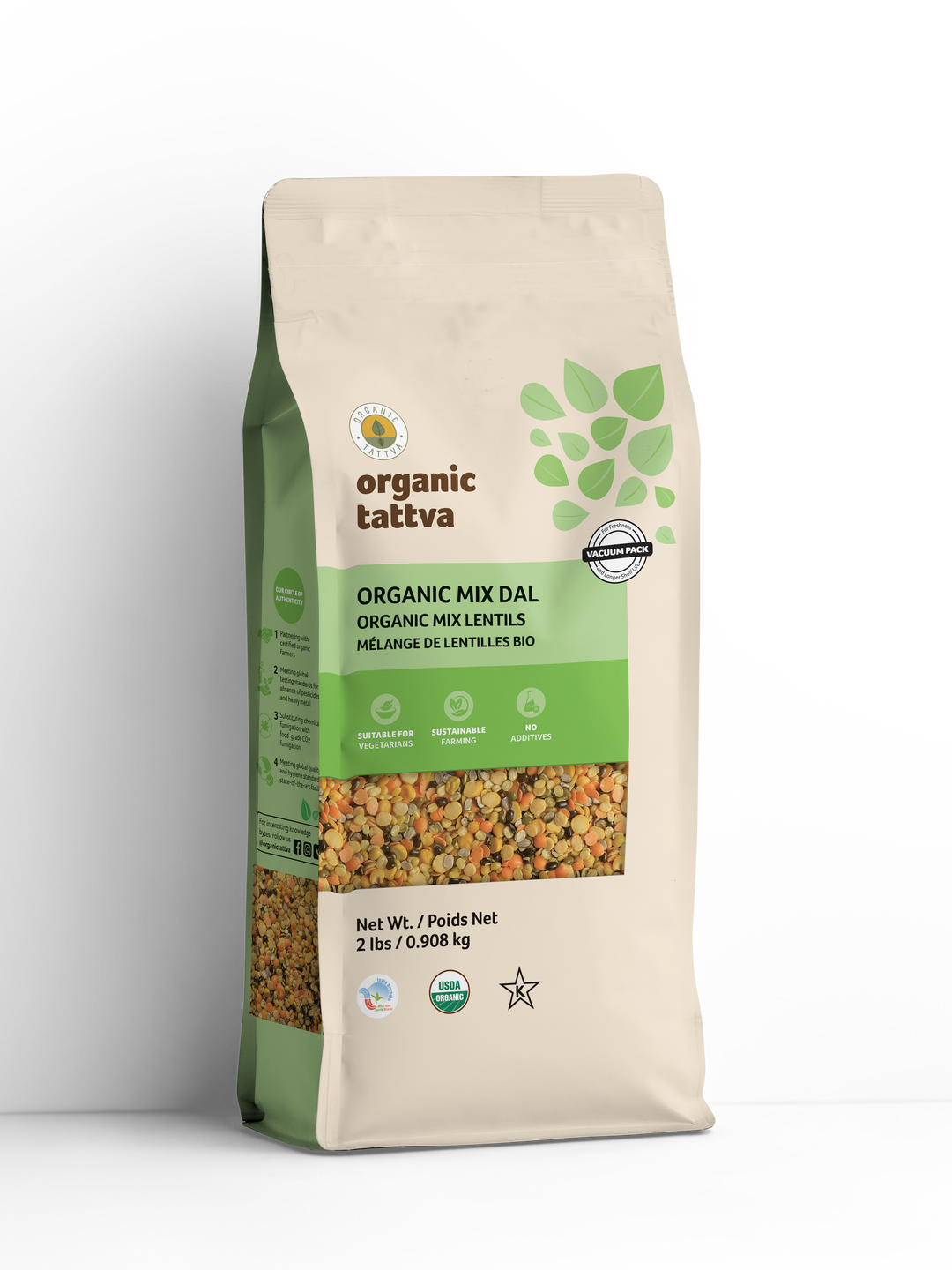 Organic Mix Dal 2 lbs Pack of 5