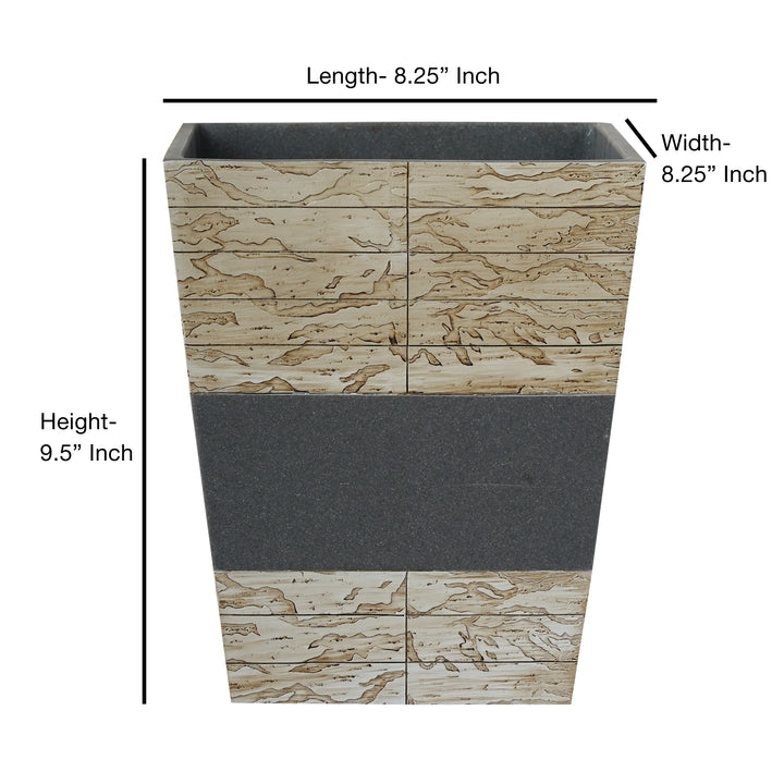 Cement Wastebasket, 7Qt