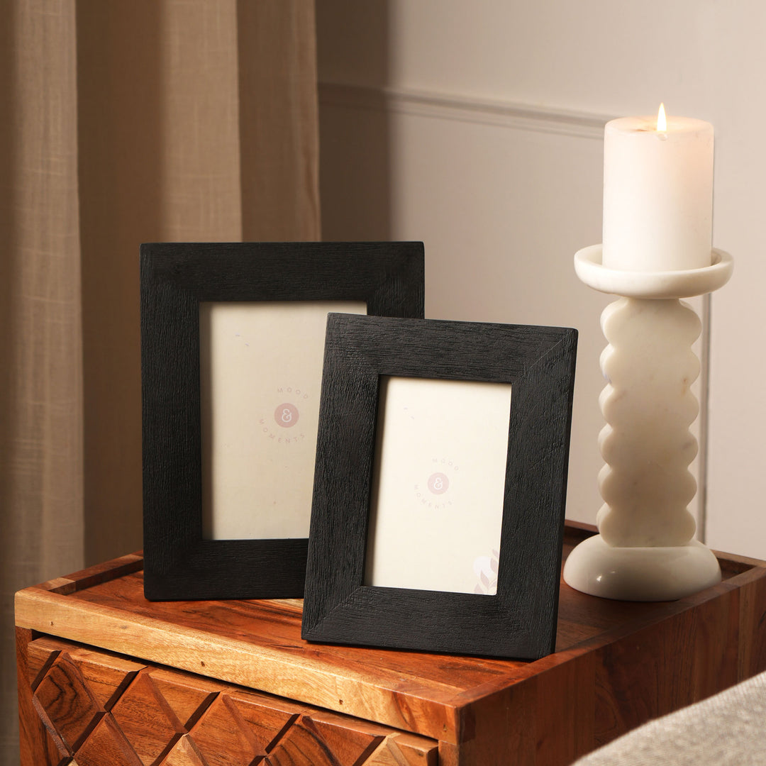 Black Short Blasting Photo Frame 4X6"