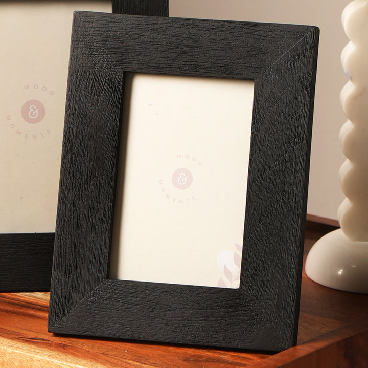 Black Short Blasting Photo Frame 4X6"