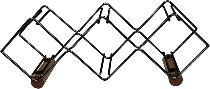 5 Bottles Freestanding Tabletop Wine Holder | Countertop Wine Rack, Black