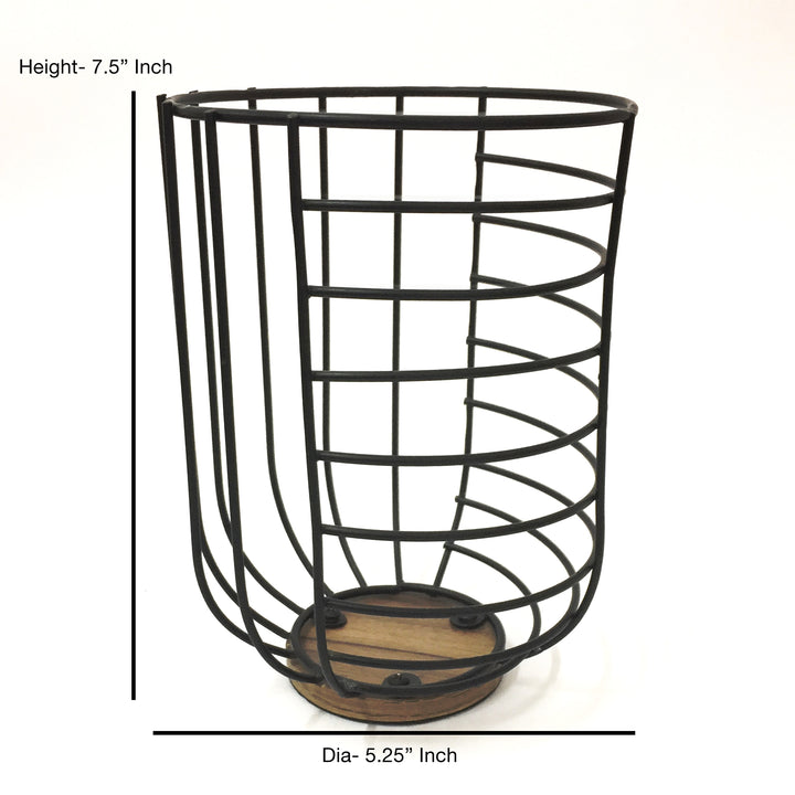 Metal Wire Utensil Holder For Kitchen Utensil Storage And Tabletop | Organizer For Countertops, Pantry | Black